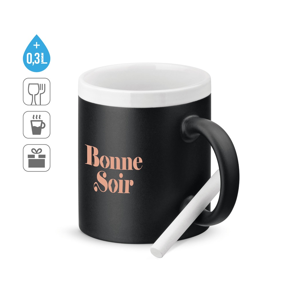 CHALKIE. Tazza in ceramica da 360 mL