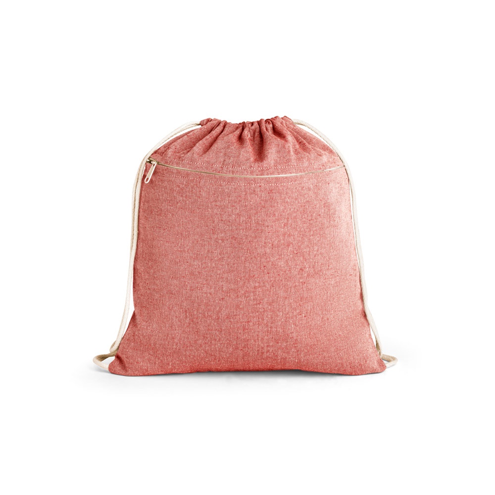CHANCERY. Zaino a sacca in cotone riciclato (70%), poliestere (30% rPET) (140 g/m²)