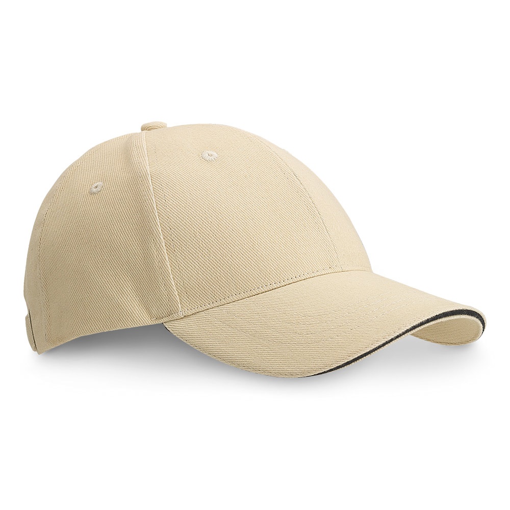 CHRISTOPHE. Cappellino tipo" sandwich" 100% cotone (260 g/m²)