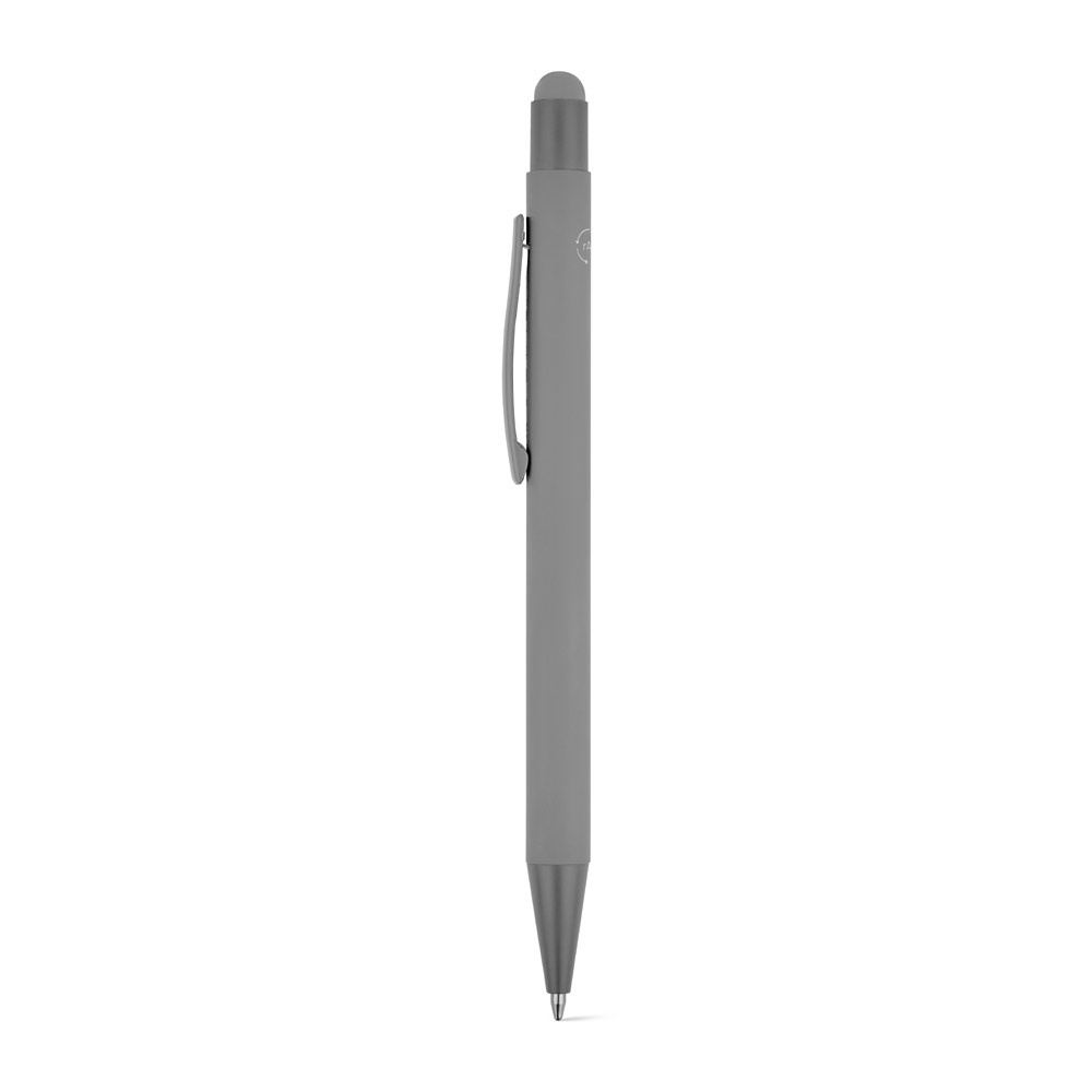 CLINT TOUCH. Penna a sfera dal design moderno, realizzata in alluminio riciclato (100% rAL) con finitura gommata