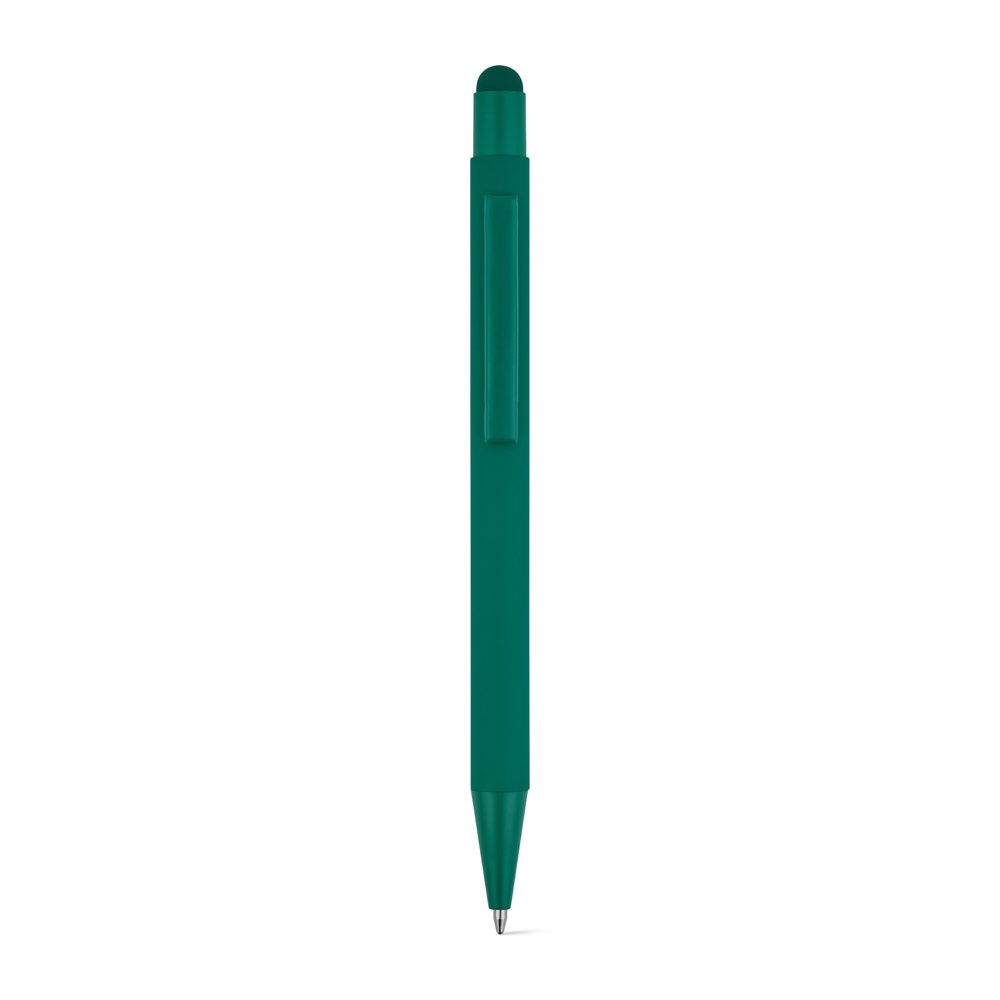 CLINT TOUCH. Penna a sfera dal design moderno, realizzata in alluminio riciclato (100% rAL) con finitura gommata