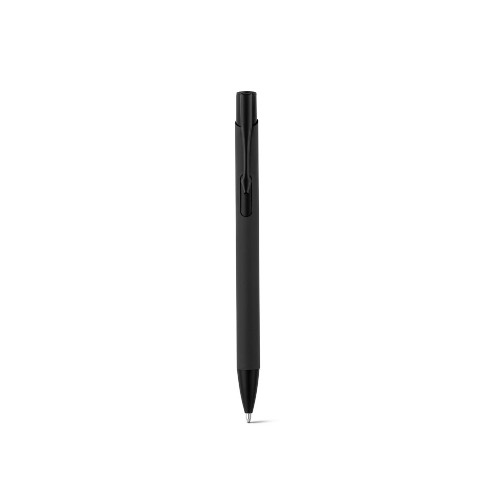 CLINT. Penna a sfera in alluminio riciclato (100% rAL) con finitura in gomma