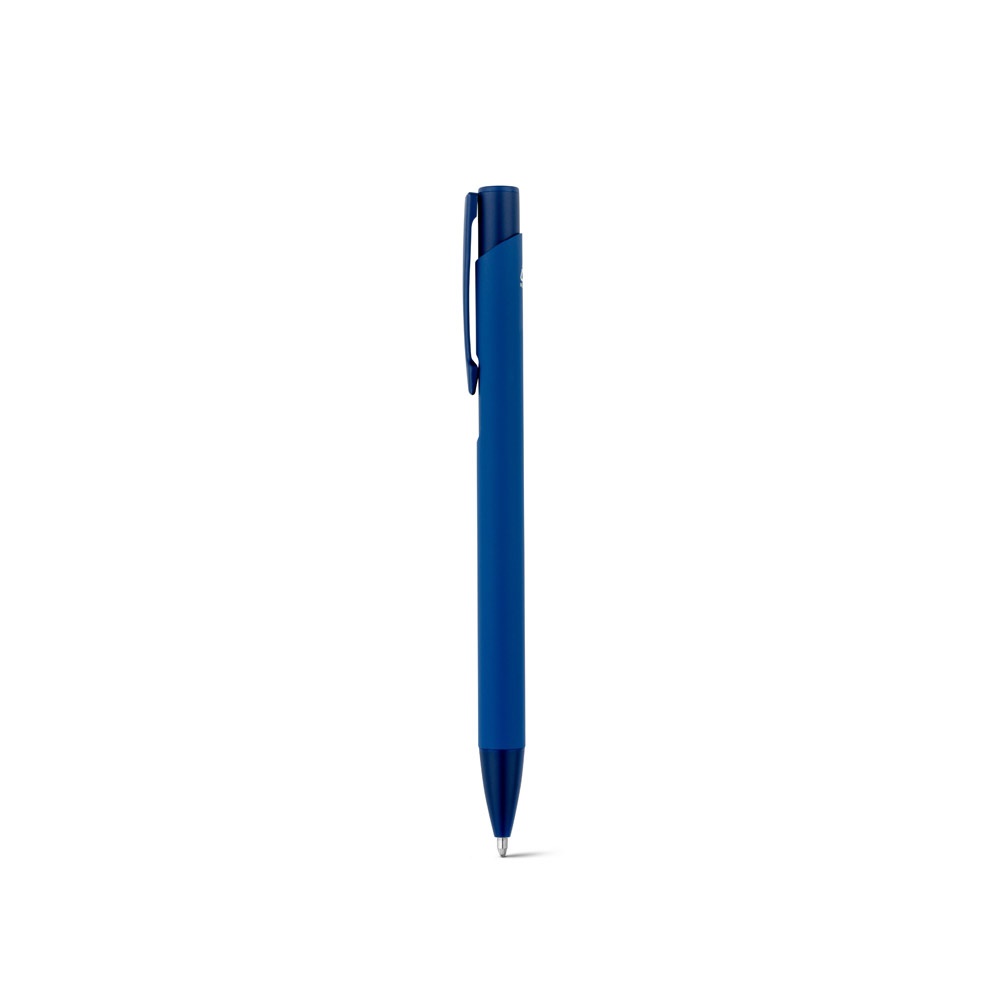 CLINT. Penna a sfera in alluminio riciclato (100% rAL) con finitura in gomma
