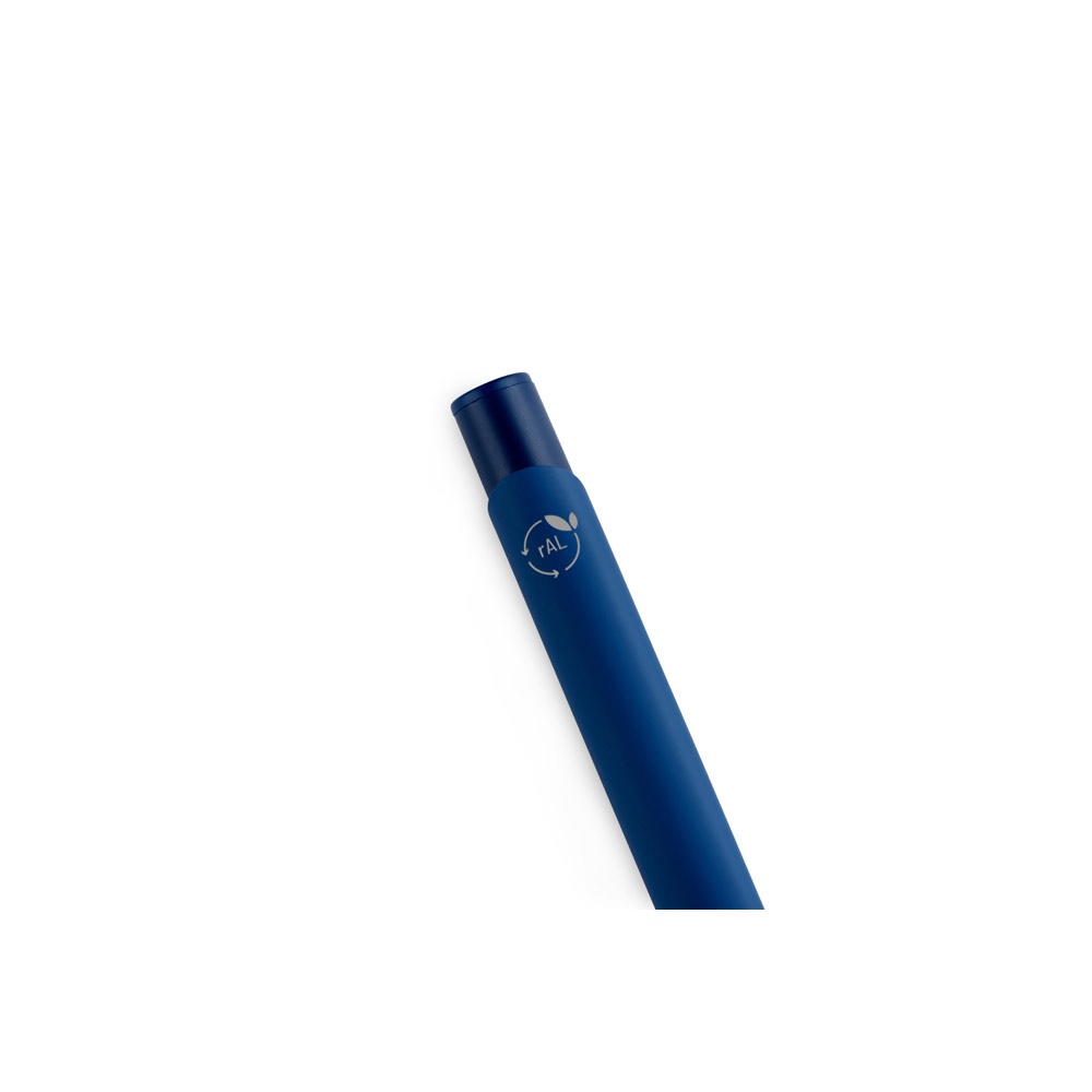 CLINT. Penna a sfera in alluminio riciclato (100% rAL) con finitura in gomma