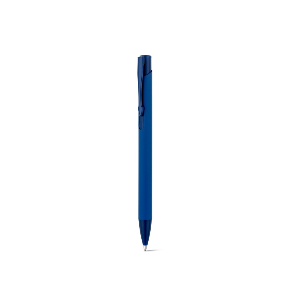 CLINT. Penna a sfera in alluminio riciclato (100% rAL) con finitura in gomma