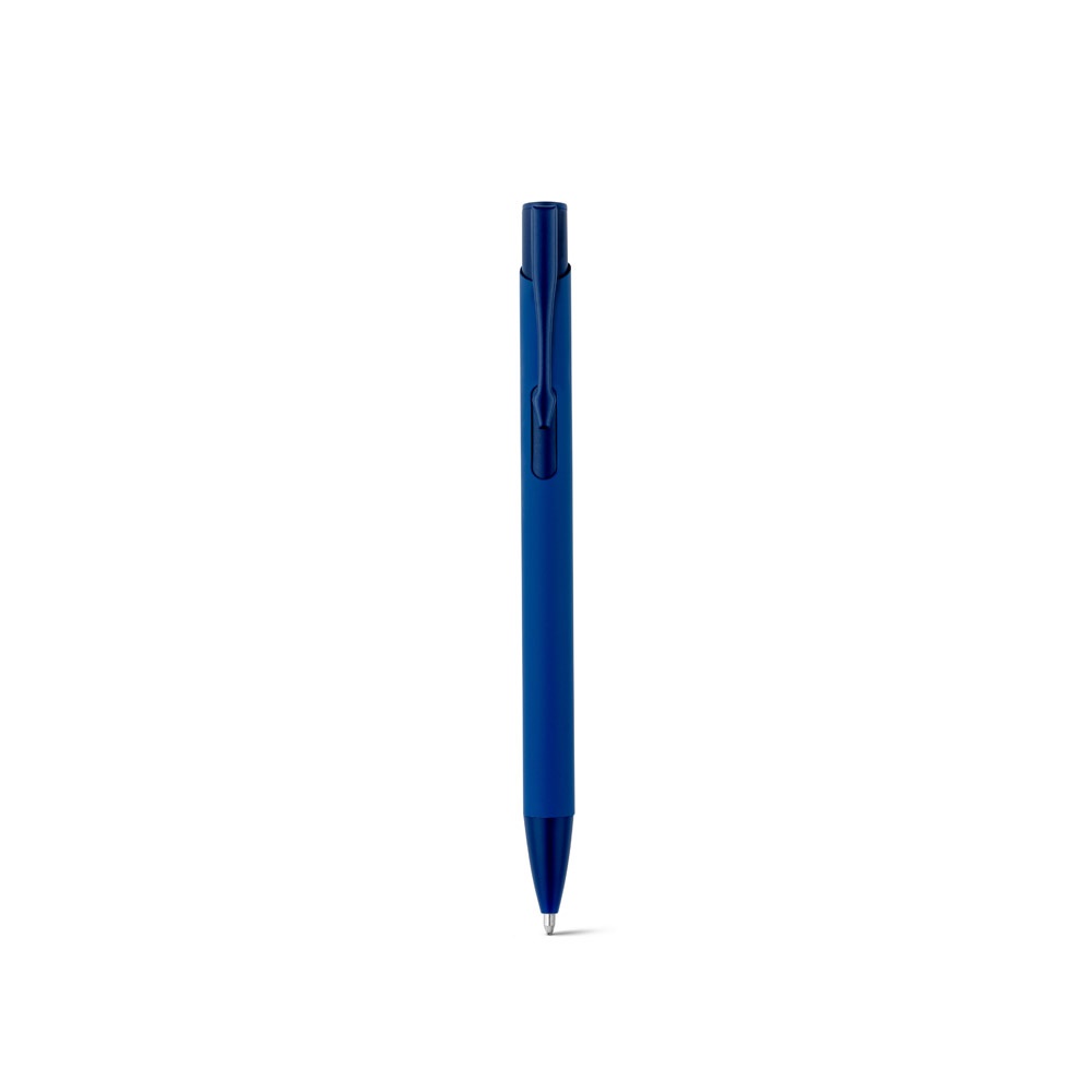 CLINT. Penna a sfera in alluminio riciclato (100% rAL) con finitura in gomma