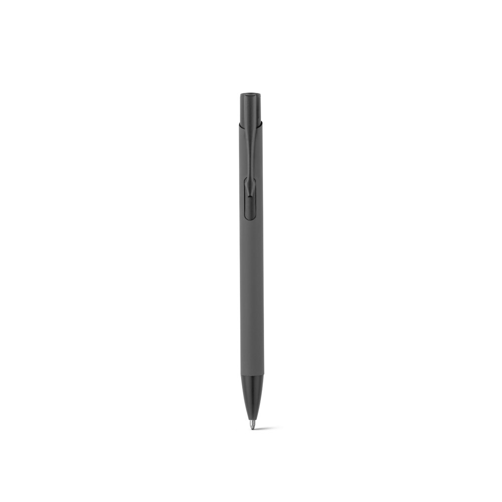 CLINT. Penna a sfera in alluminio riciclato (100% rAL) con finitura in gomma