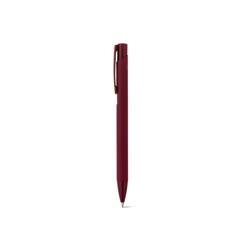 CLINT. Penna a sfera in alluminio riciclato (100% rAL) con finitura in gomma