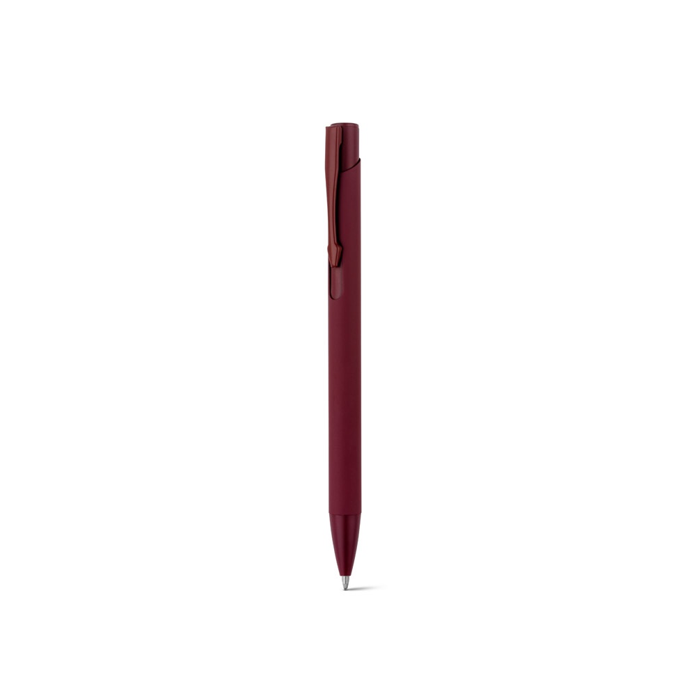 CLINT. Penna a sfera in alluminio riciclato (100% rAL) con finitura in gomma