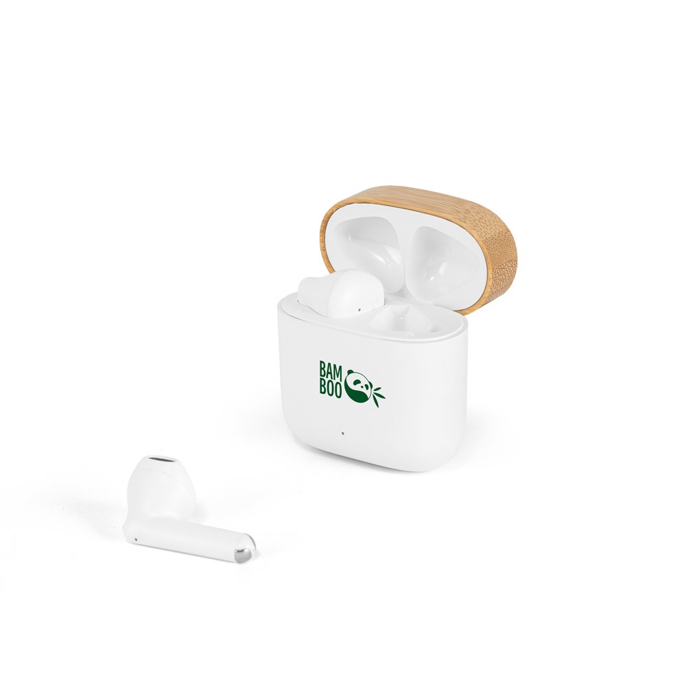 COBAIN. Auricolari wireless con 5 ore di autonomia in ABS riciclato (100% rABS) e bambù