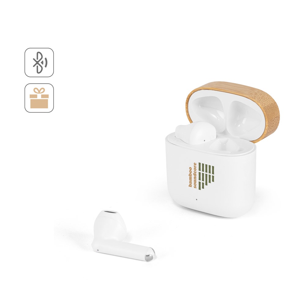 COBAIN. Auricolari wireless con 5 ore di autonomia in ABS riciclato (100% rABS) e bambù