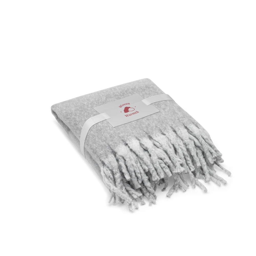 COMFY. Coperta in poliestere riciclato (100% rPET) (300 g/m²), effetto simile al mohair