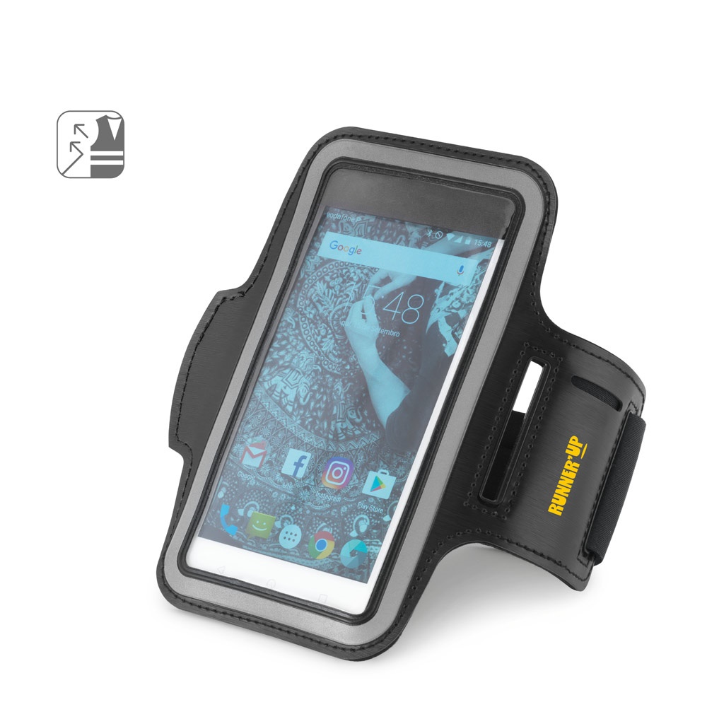 CONFOR. Fascia da braccio in PU e softshell per smartphone da 6.5"