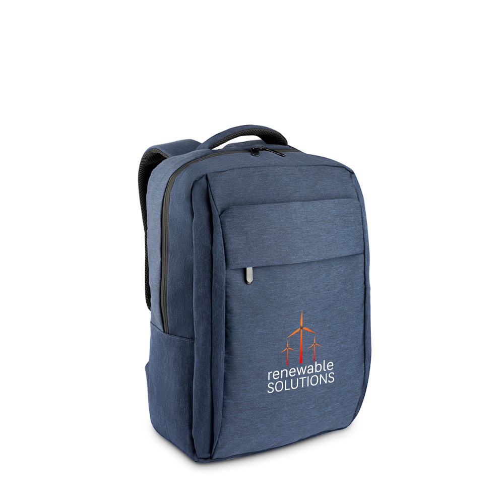 COVENTRY. Zaino porta laptop completamente imbottito in poliestere riciclato ad alta densità 300D e fodera in poliestere riciclato 210D 15.6'