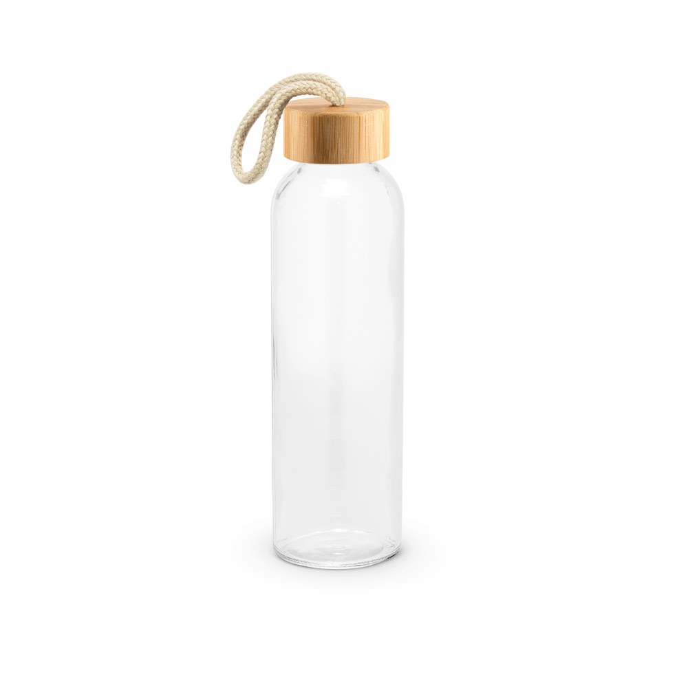 CROSBY. Borraccia in vetro con tappo in bambù, 520 ml