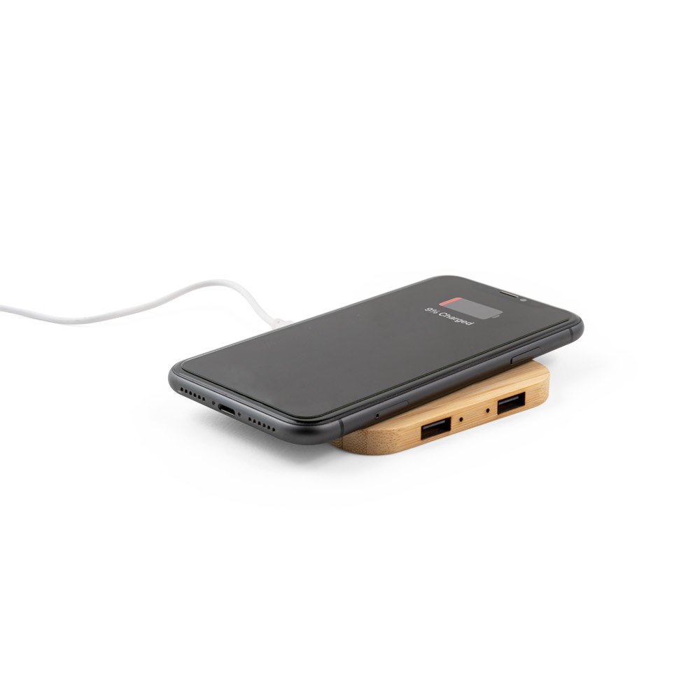 DALTON. Caricatore wireless Superfast 15W in bambù
