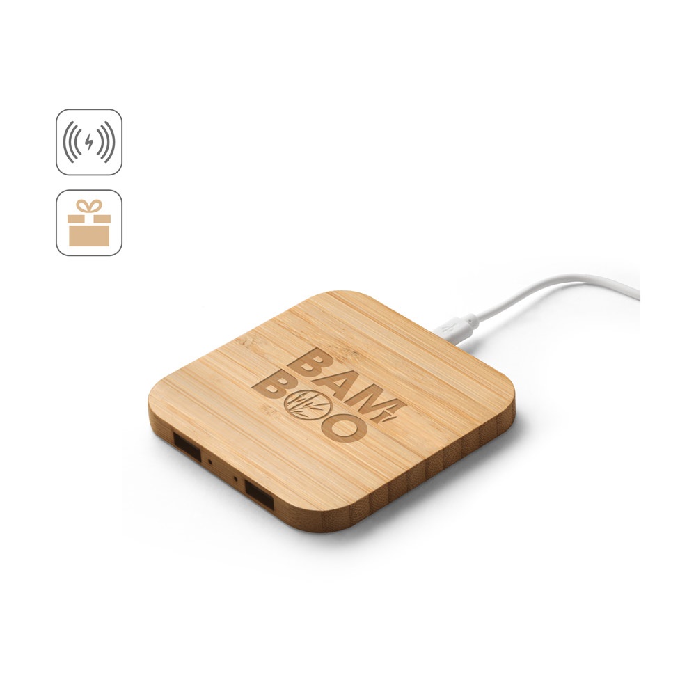 DALTON. Caricatore wireless Superfast 15W in bambù