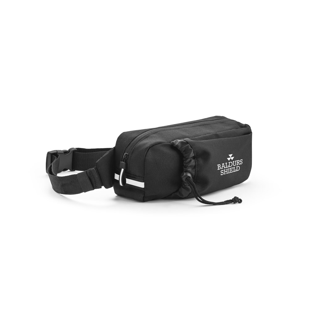 DELFOS POUCH. Marsupio 300D poliestere riciclato e 600D poliestere riciclato con elementi riflettenti