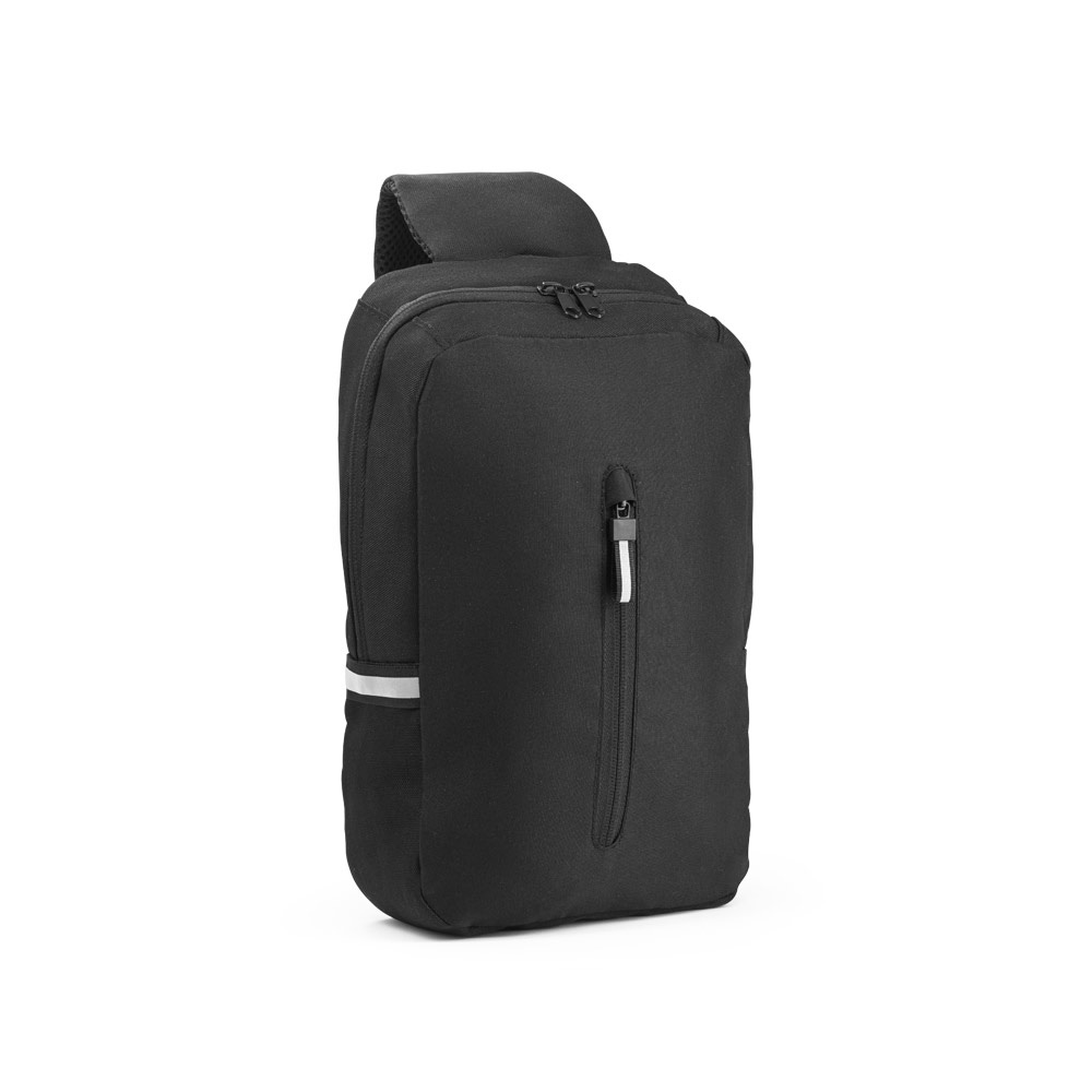 DELFOS. Zaino monospalla 300D poliestere riciclato e 600 poliestere riciclato, con fodera in poliestere riciclato 210D