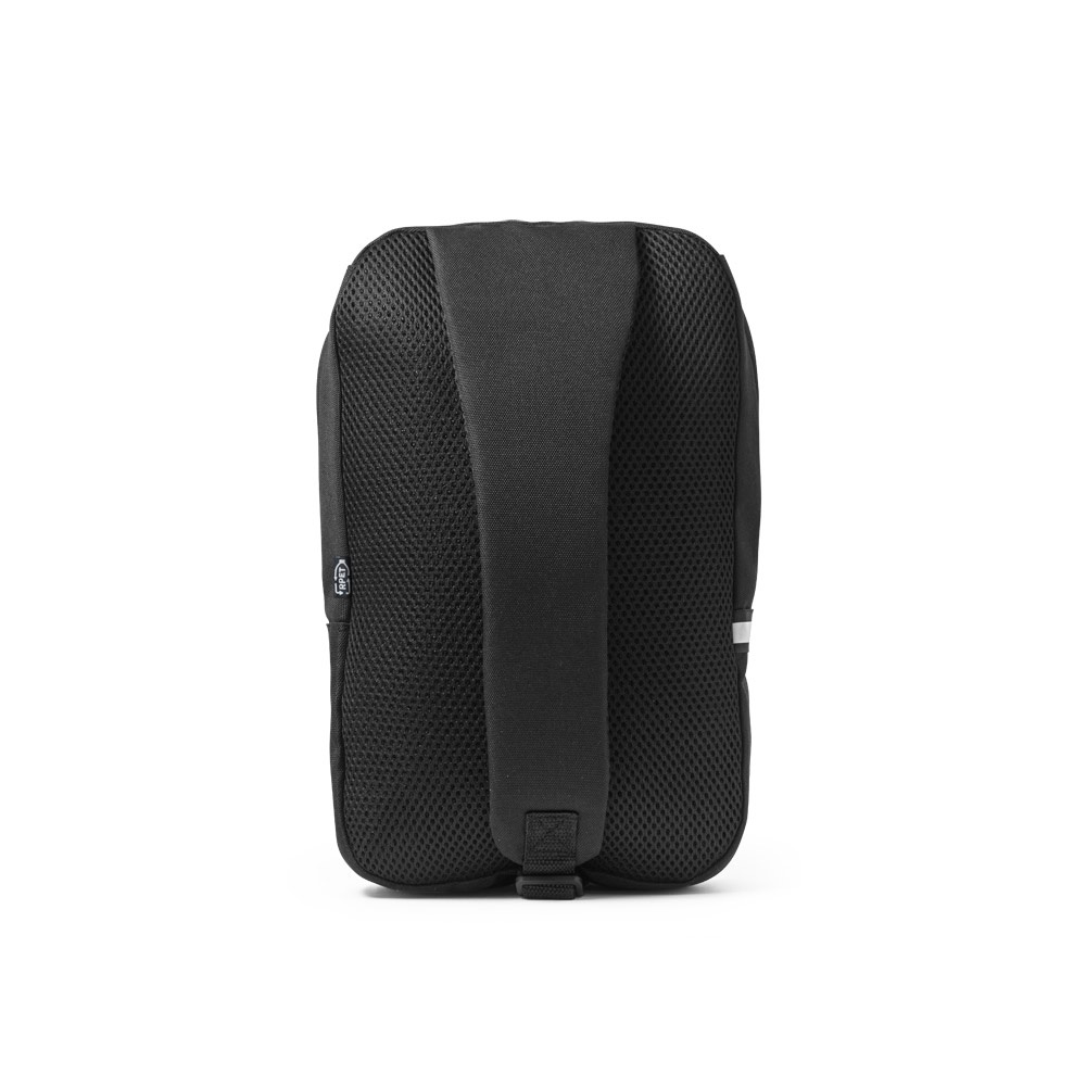 DELFOS. Zaino monospalla 300D poliestere riciclato e 600 poliestere riciclato, con fodera in poliestere riciclato 210D