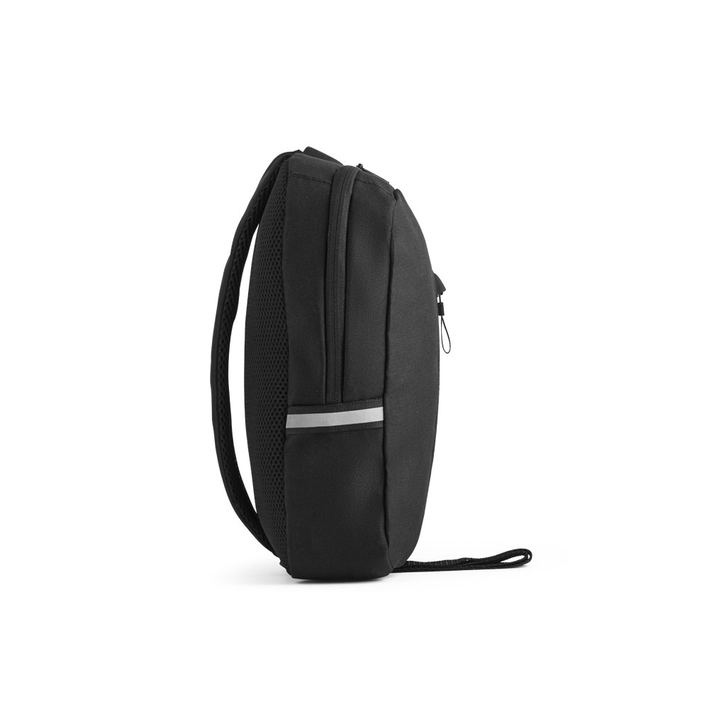 DELFOS. Zaino monospalla 300D poliestere riciclato e 600 poliestere riciclato, con fodera in poliestere riciclato 210D