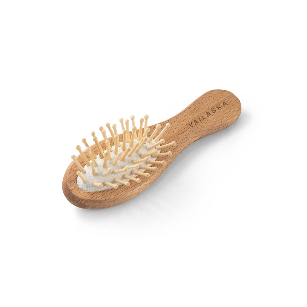 DERN. Spazzola per capelli in legno con denti in bambù