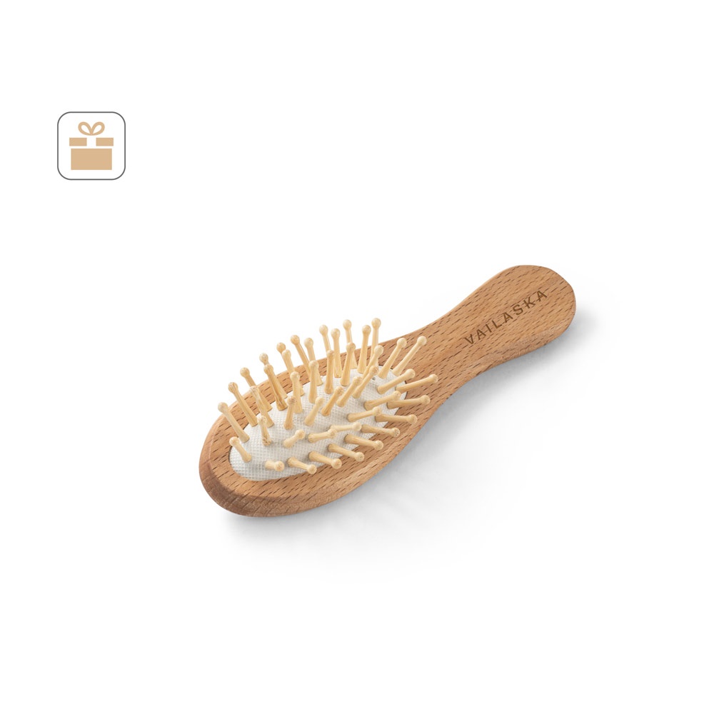DERN. Spazzola per capelli in legno con denti in bambù