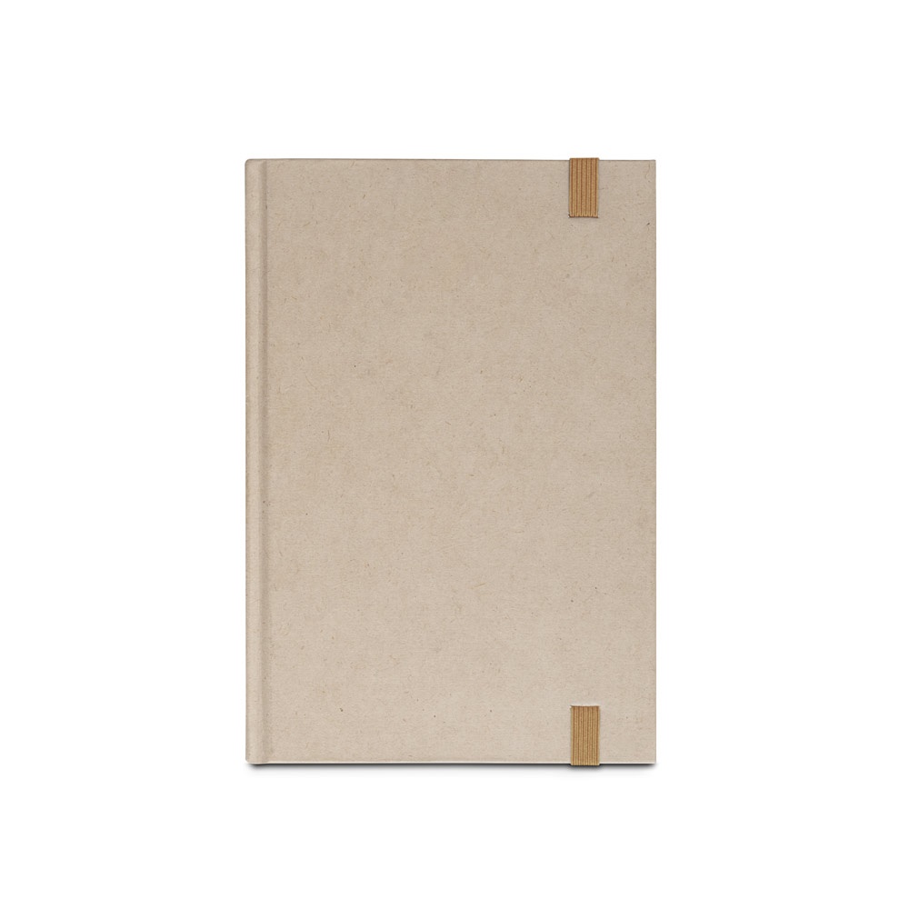 DICKINSON. Quaderno A5 con copertina rigida in carta di canna da zucchero (80% canna da zucchero) con pagine a righe