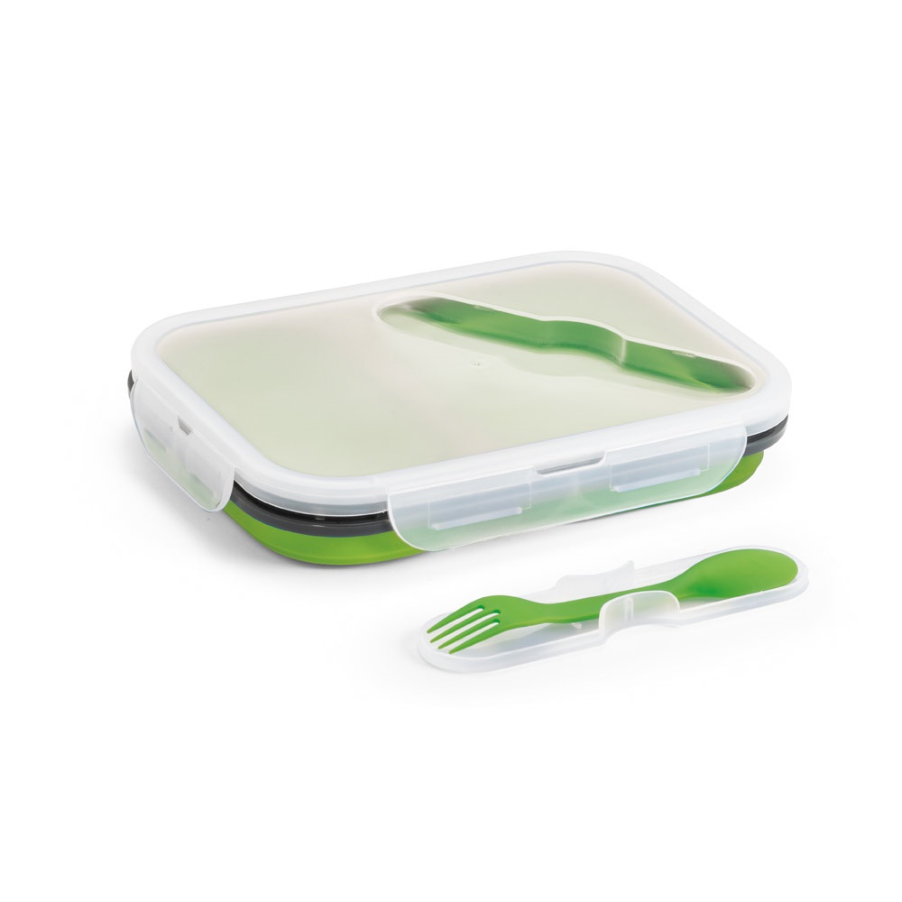 DILL. Porta pranzo. Contenitore ermetico in silicone e PP (480 e 760 mL)