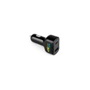 DIRAC. Adattatore per accendisigari con porta USB-A 18W e USB-C 20W in ABS riciclato (100% rABS)