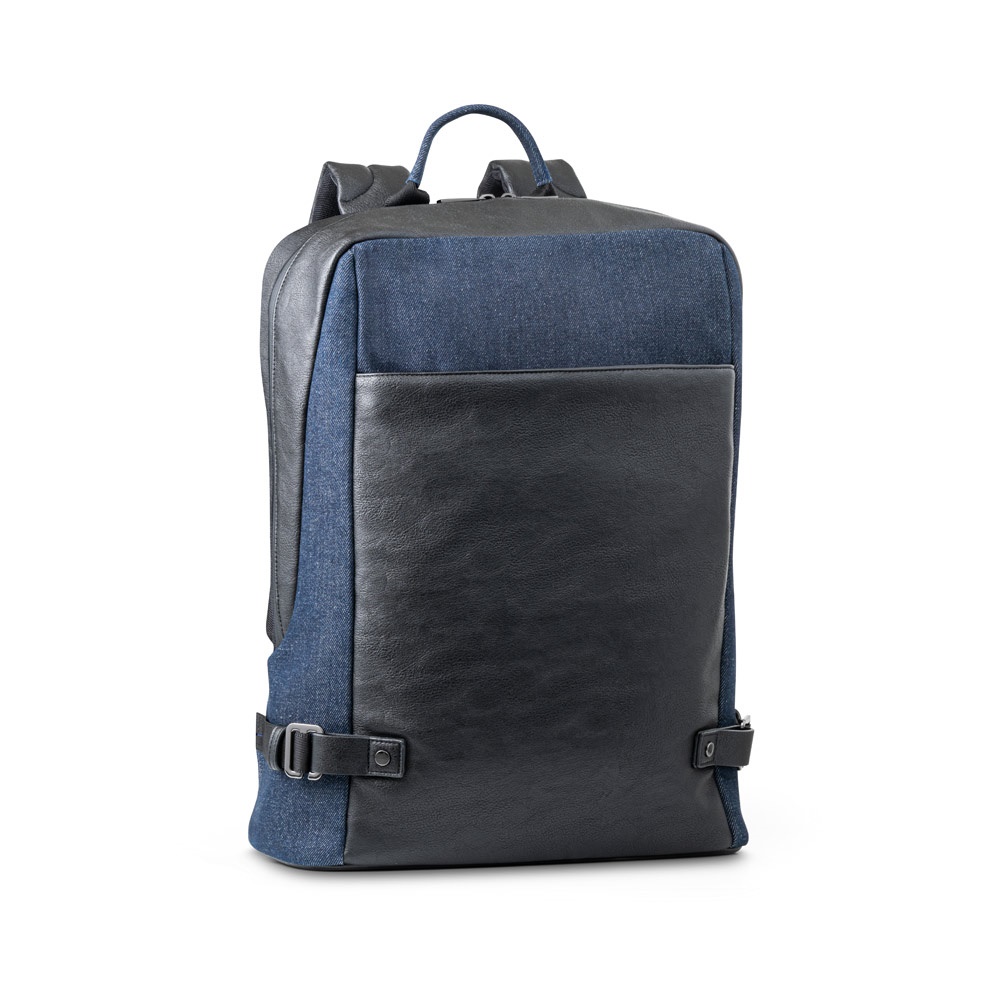 DIVERGENT BACKPACK I. Zaino porta PC fino a 15'6'' in denim e PU