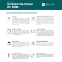 DIVERGENT BACKPACK I. Zaino porta PC fino a 15'6'' in denim e PU