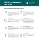DIVERGENT BACKPACK II. Zaino porta PC 15'6'' in tessuto e PU