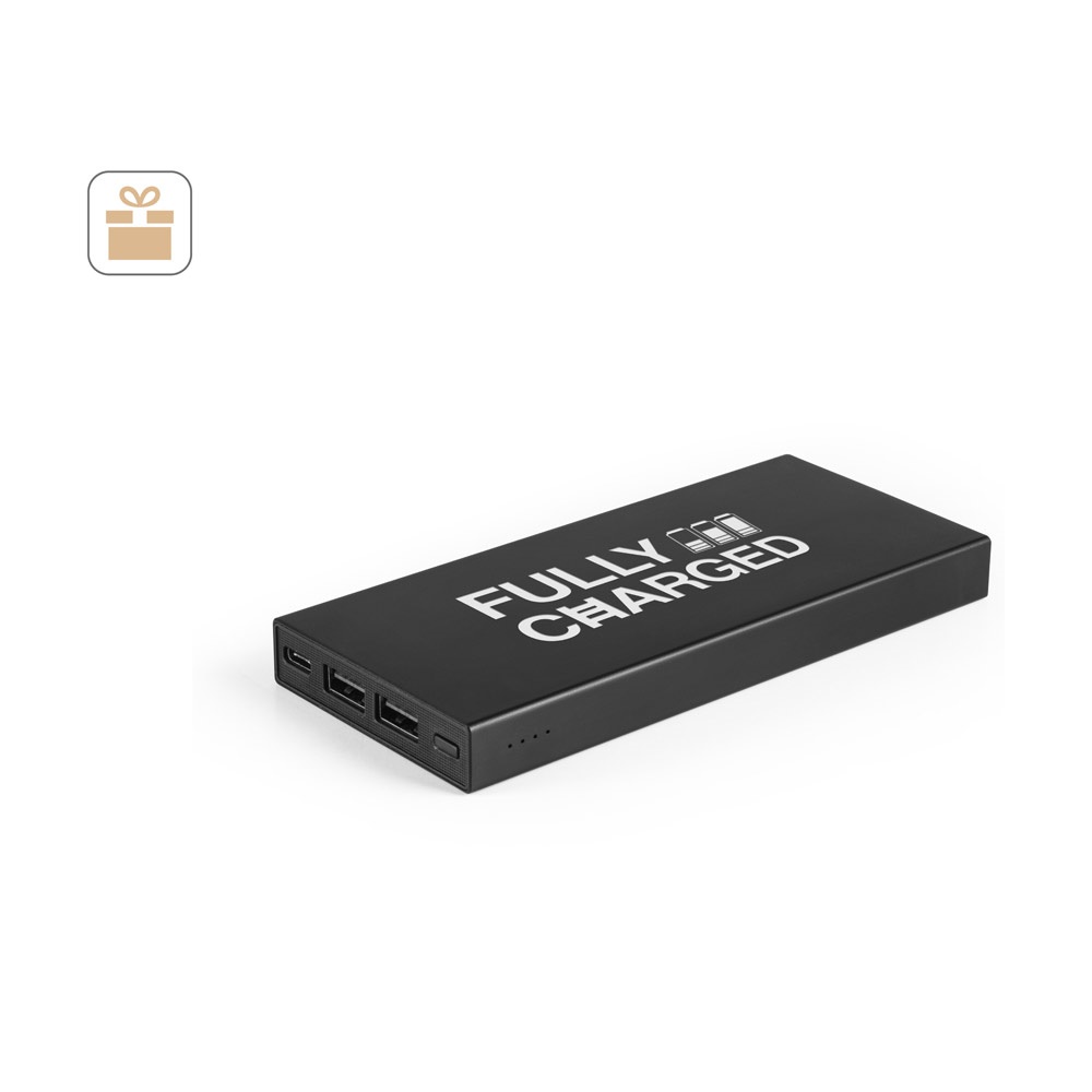 DOROTHY 10. Power bank da 10'000 mAh in alluminio riciclato (100% rAL)