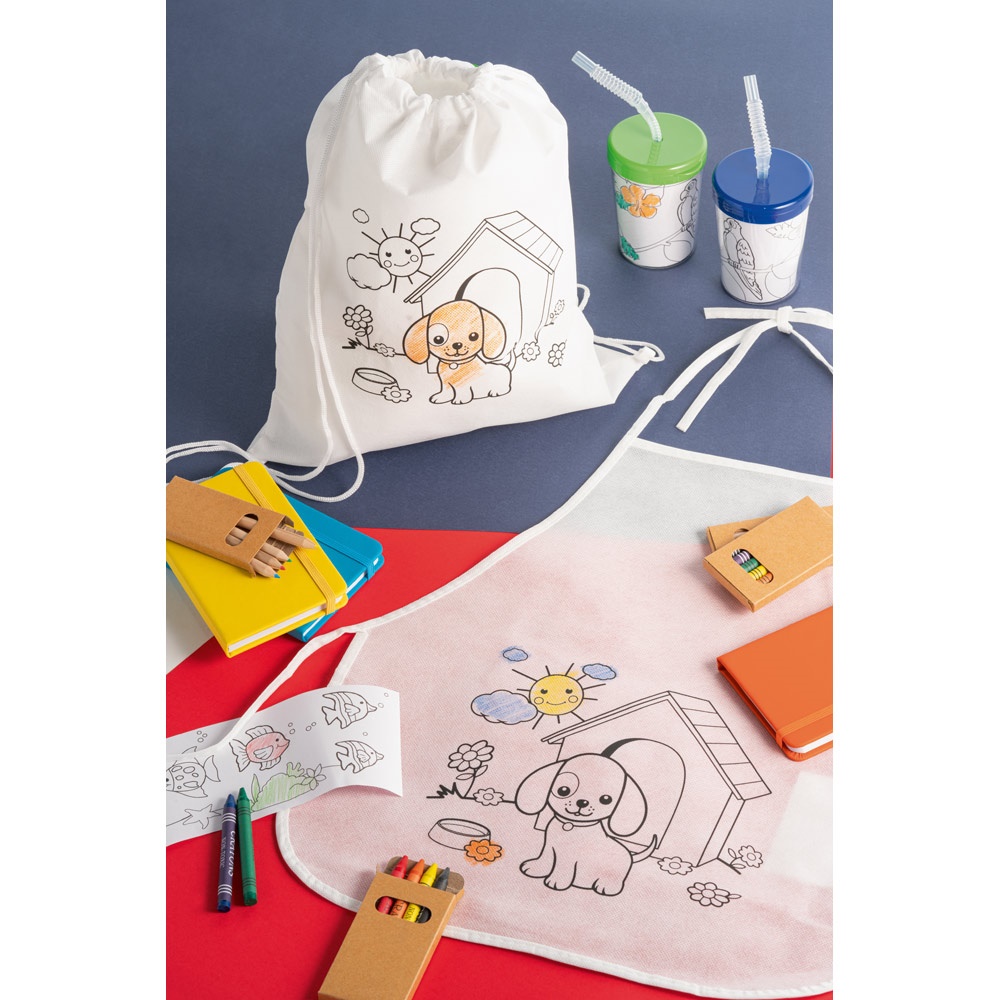 DRAWS. Zaino a sacca con disegno da colorare (80 g/m²)