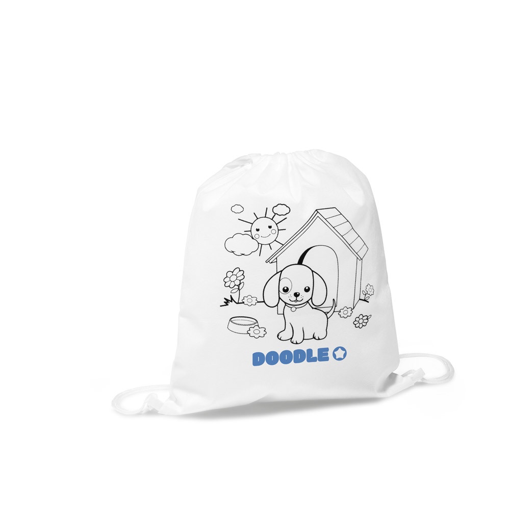 DRAWS. Zaino a sacca con disegno da colorare (80 g/m²)