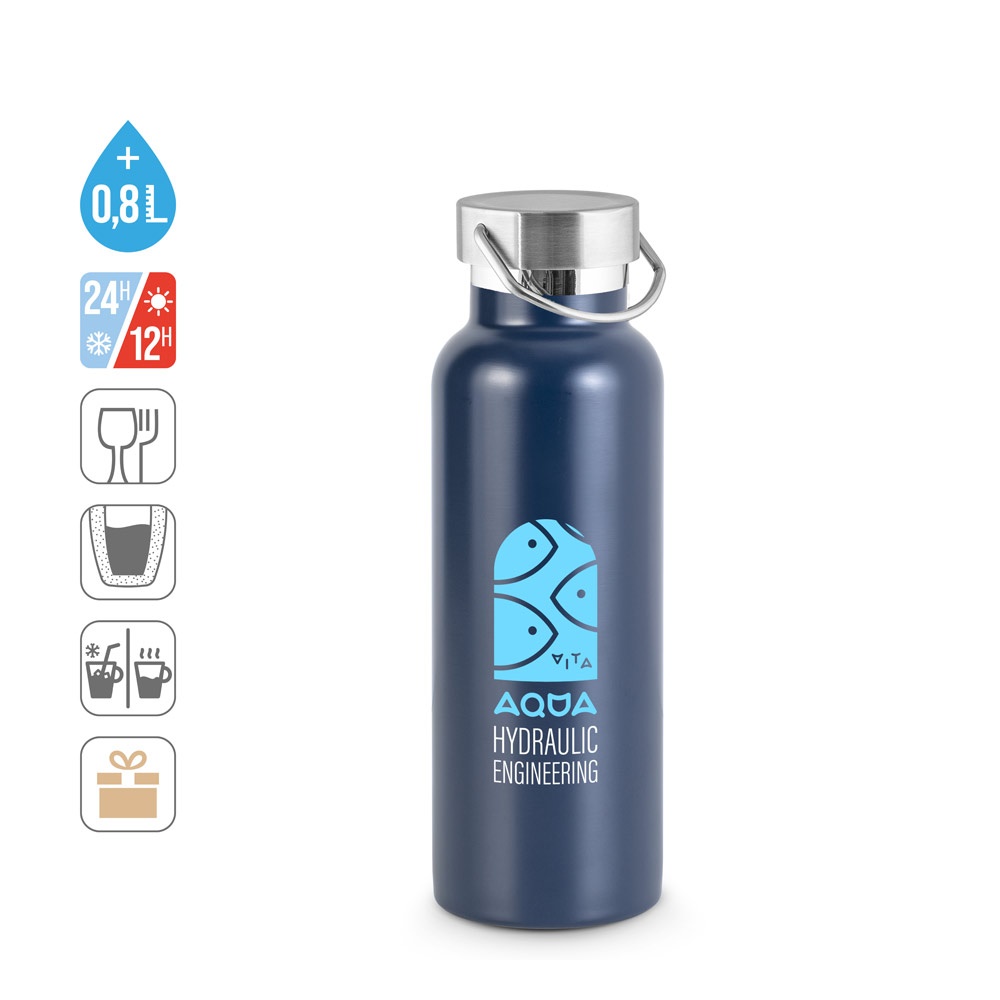 DUPLANTIS. Borraccia in acciaio inox (36% riciclato) con isolamento doppia parete 810 mL