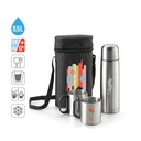 DURANT. Set con thermos e tazze in acciaio inossidabile