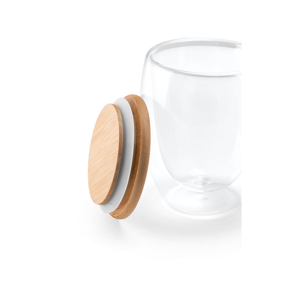 ECUADOR L. Bicchiere da viaggio in vetro borosilicato 350 mL