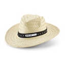 EDWARD POLI. Cappello in paglia naturale con nastro in poliestere