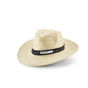 EDWARD POLI. Cappello in paglia naturale con nastro in poliestere