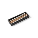 ELLA. Set di penna roller e penna a sfera con corpo in acciaio inossidabile (53% rSS) con clip