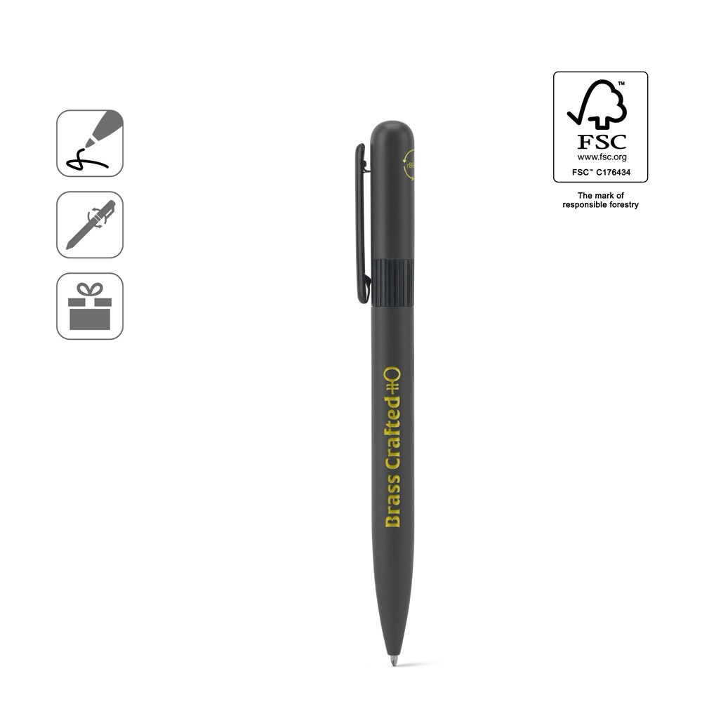 ELSIE ROUND. Penna a sfera in metallo (riciclato al 60%) dal design arrotondato