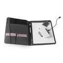 EMERGE FOLDER II. Cartella A4 in in poliestere riciclato (100% rPET) 300D con chiusura ad elastico