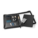 EMERGE FOLDER II. Cartella A4 in poliestere riciclato (100% rPET) 300D con chiusura zip