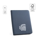 EMERGE FOLDER. Cartella A4 in poliestere riciclato (100% rPET) 300D con chiusura zip