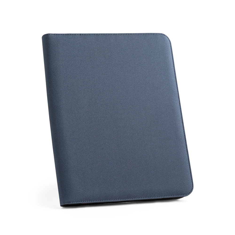EMERGE FOLDER. Cartella A4 in poliestere riciclato (100% rPET) 300D con chiusura zip