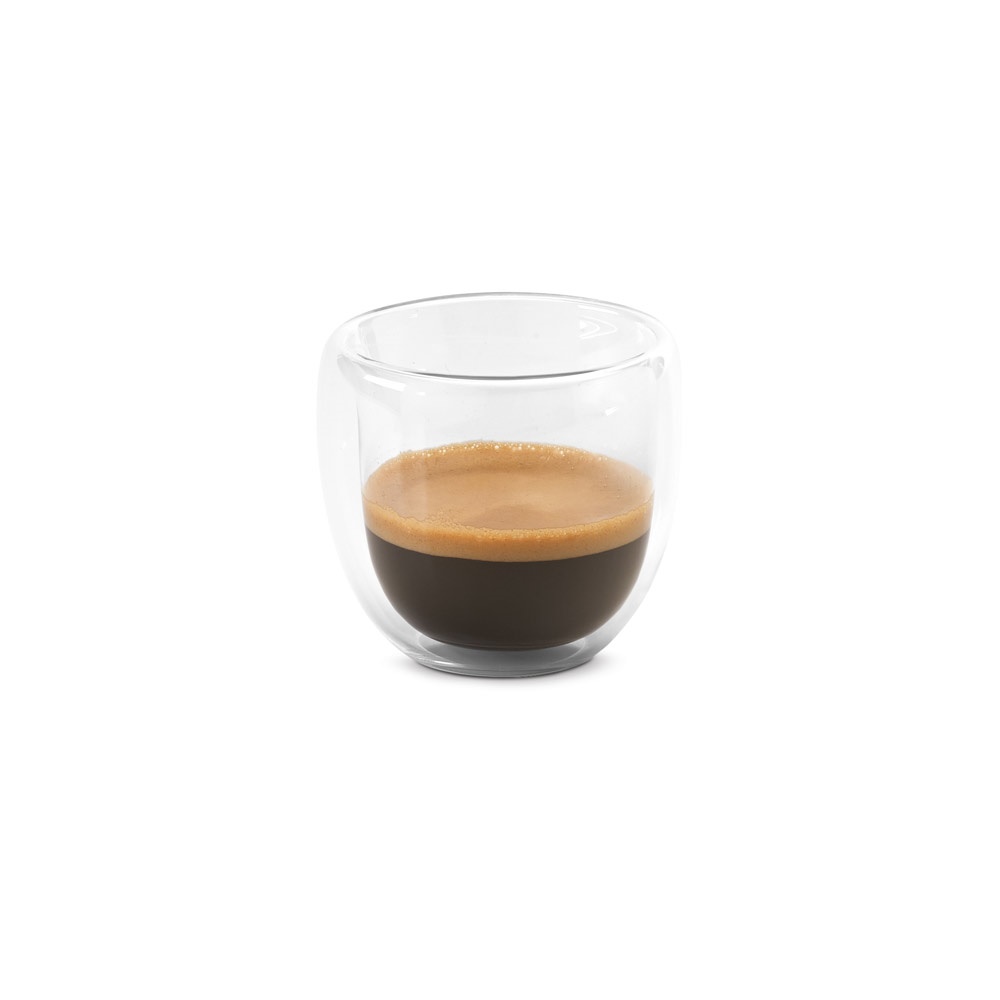 EXPRESSO. Set da caffè in vetro borosilicato con 2 tazze