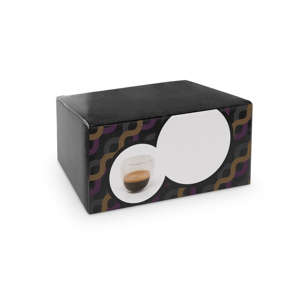 EXPRESSO. Set da caffè in vetro borosilicato con 2 tazze