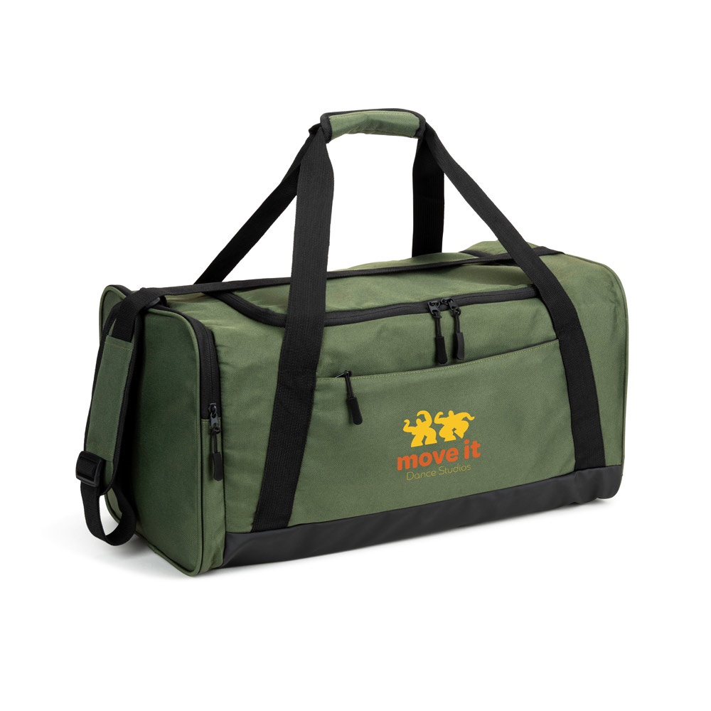 FARO. Borsa sportiva in cotone riciclato e poliestere riciclato (380 g/m²)